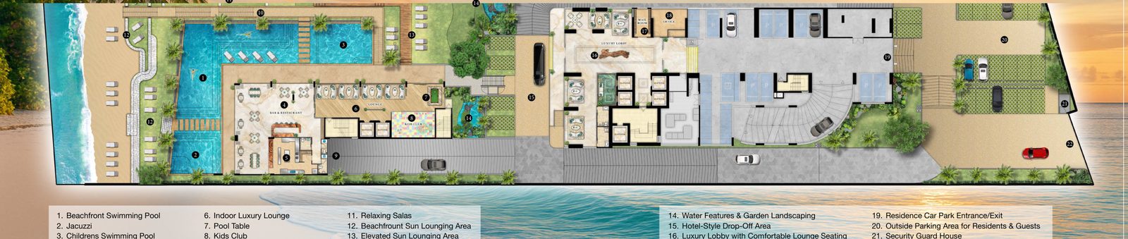 ผังโครงการ: คลับเฮาส์และอาคารพักอาศัย